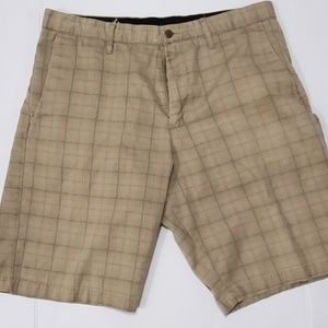 Volcom Khaki plaid Mens size 36 shorts